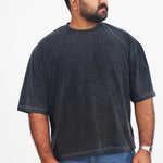 Black Acid Washed Oversized Tee