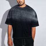 Black Sunburn Washed Oversized Tee