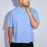 Blue Thermopol Washed Oversized Tee