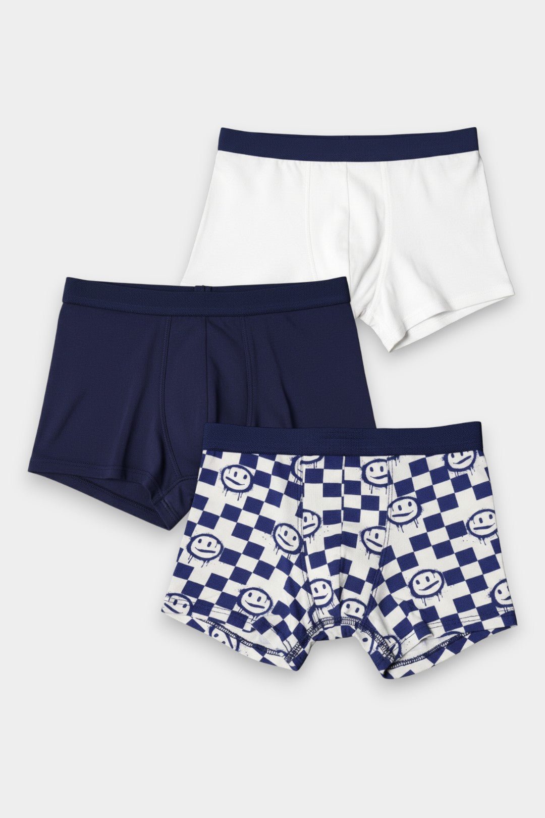 Boys Boxers (Pack of 3) - Checkmate Smiley - Savys Retail - 