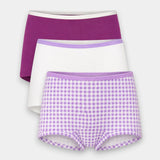 Girls Boxer (Pack of 3) - Lilac Checks