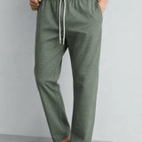 Straight Trouser - Green & White Striped