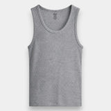 Rib Tank Top - Grey Melange