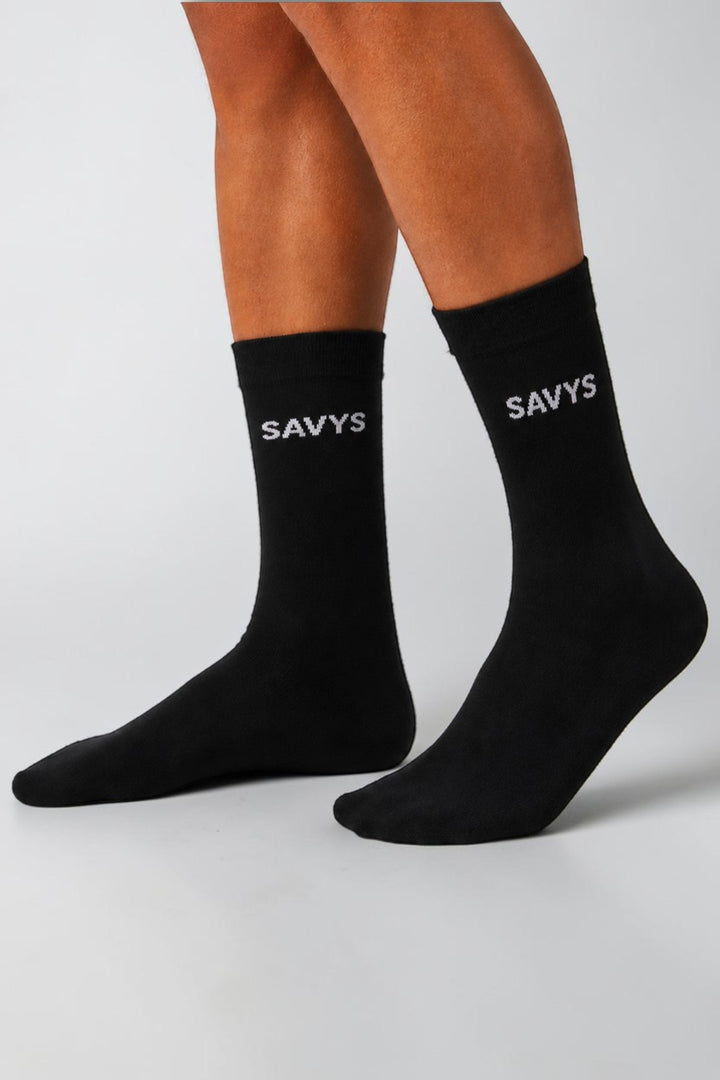 Men Essential Crew Socks (3 Pairs) – Black