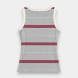 Contrast Rib Tank Top - Line&Grey
