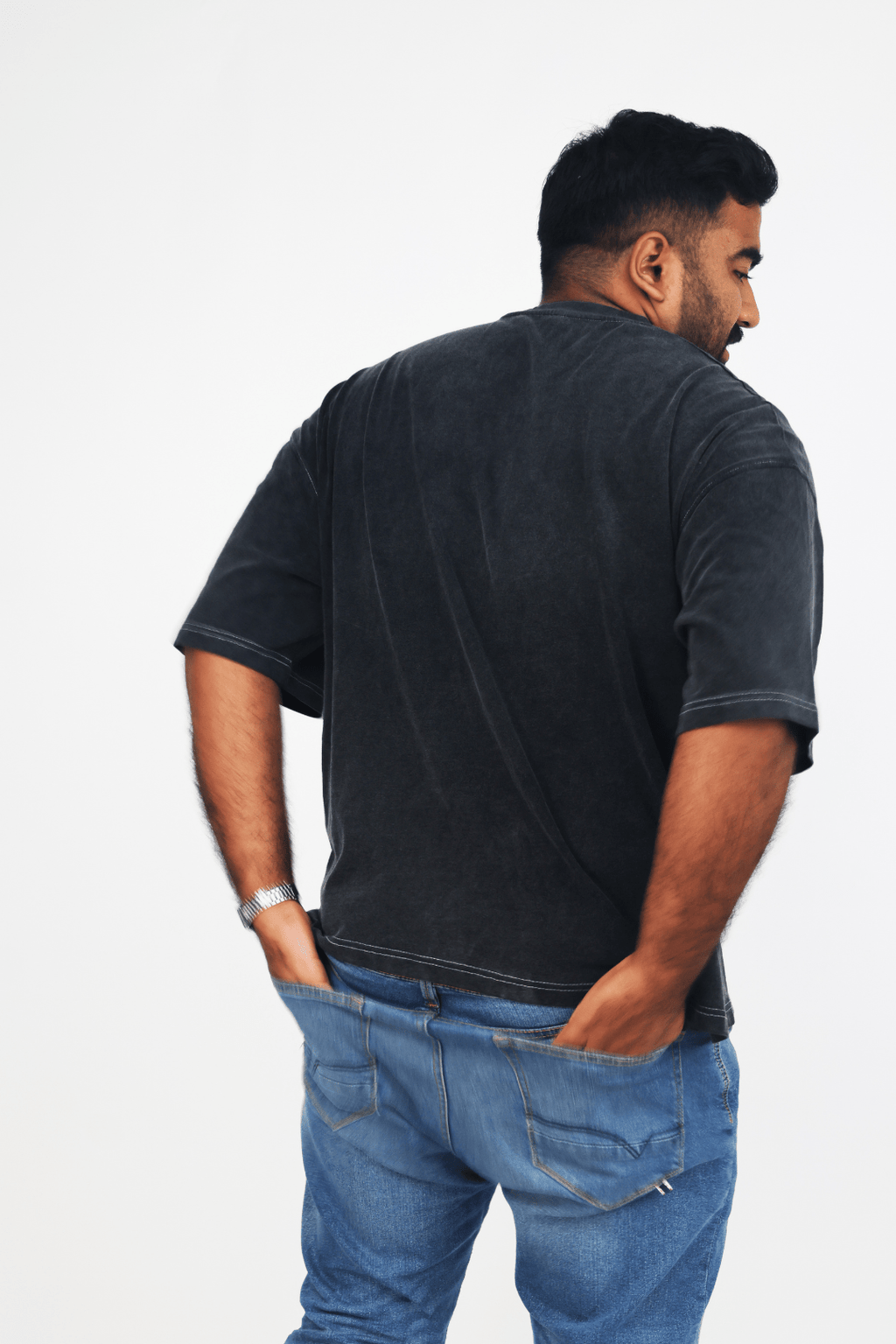 Acid Washed Oversized Tee - Savys - 