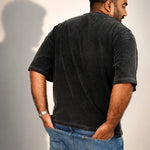 Black Acid Washed Oversized Tee - Savys Retail -
