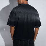 Black Sunburn Washed Oversized Tee - Savys - 