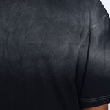 Black Sunburn Washed Oversized Tee - Savys - 