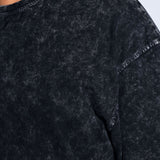 Black Thermopol Washed Oversized Tee - Savys - 