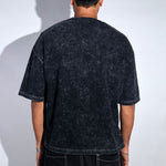 Black Thermopol Washed Oversized Tee - Savys - 