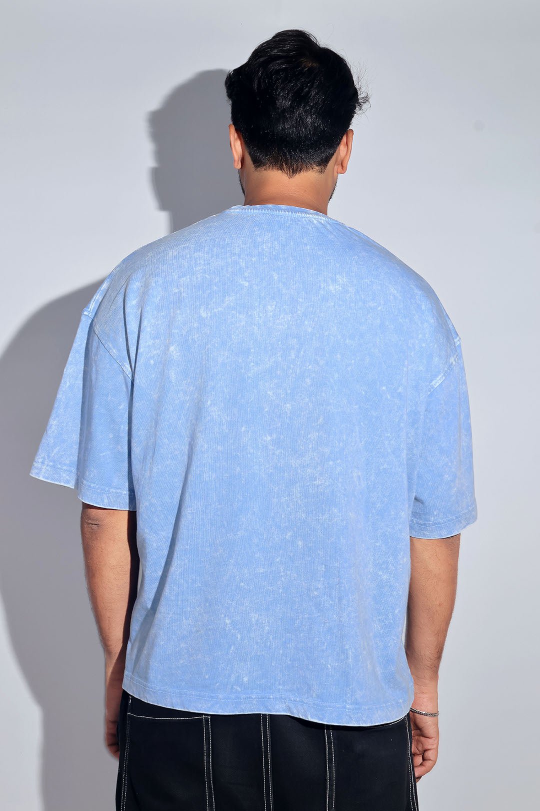 Blue Thermopol Washed Oversized Tee - Savys - 