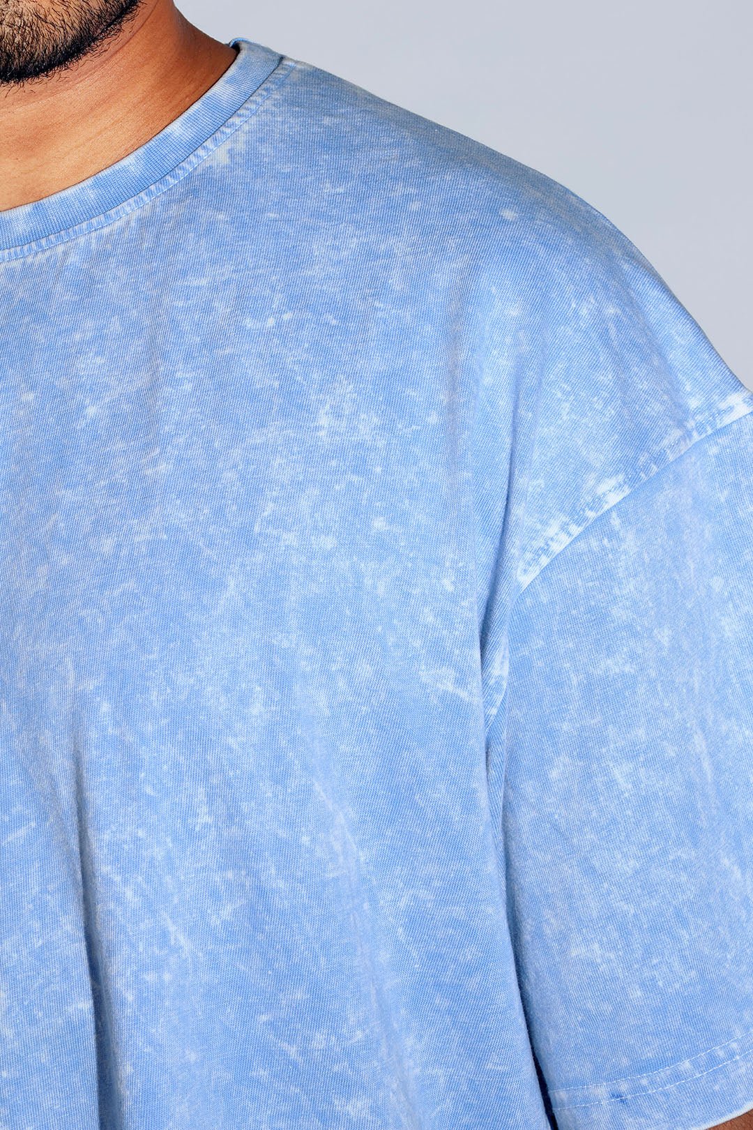 Blue Thermopol Washed Oversized Tee - Savys - 