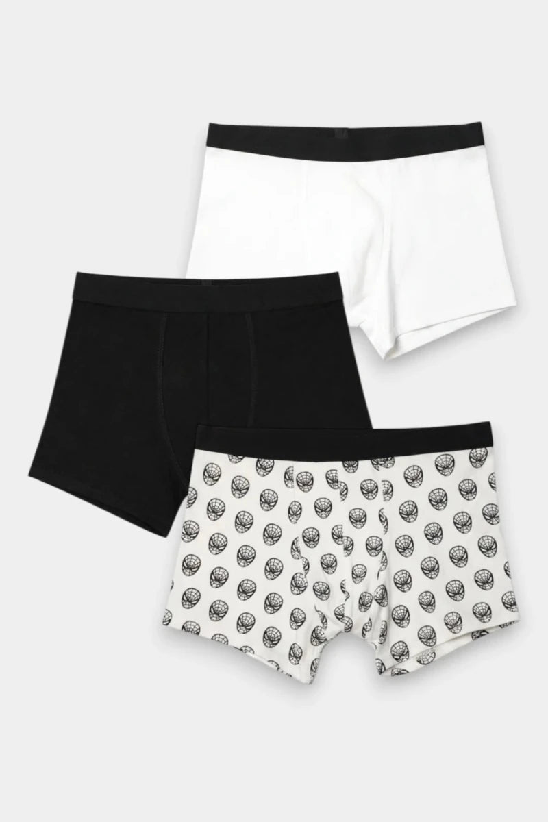 Boys Boxers (Pack of 3) - White Spiderman - Savys Retail -
