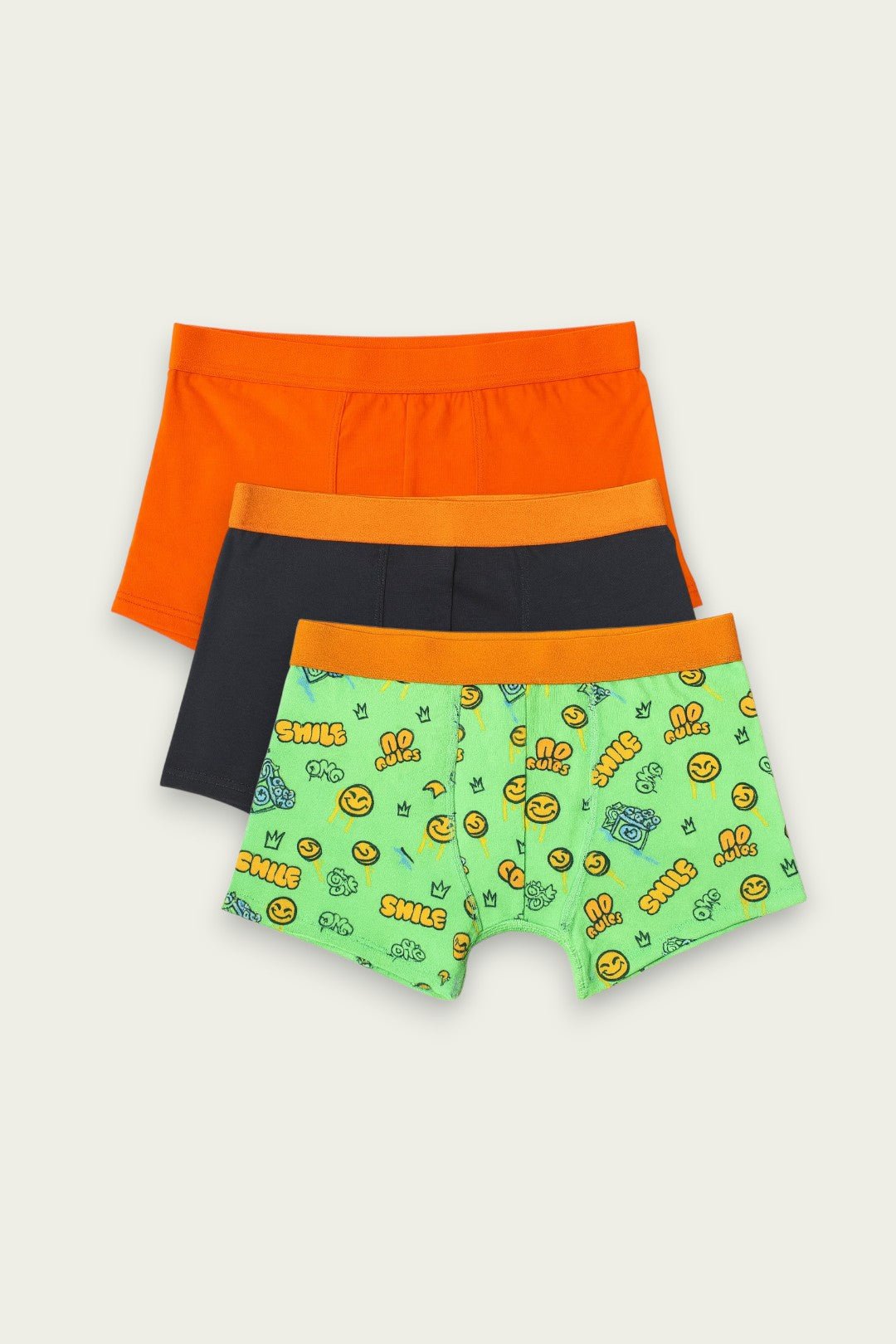 Boys Boxers (Pack of 3) - Trippy Smiley Print - Savys Retail - 