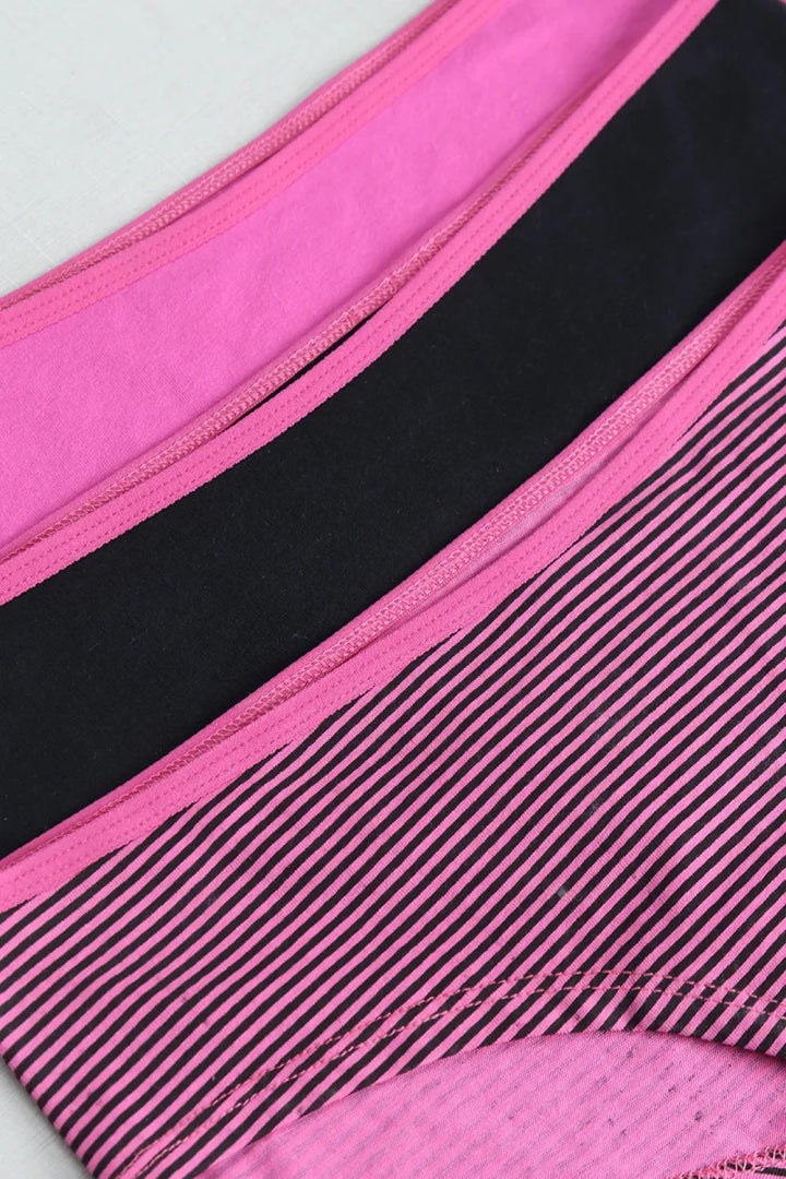 Brief (Pack of 3) - Pink Stripes - Savys Retail -