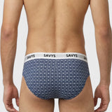 Brief Underwear (Pack of 3) - Navy Mosaic - Savys Retail -
