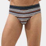 Brief Underwear (Pack of 3) - Orange Stripes - Savys Retail -