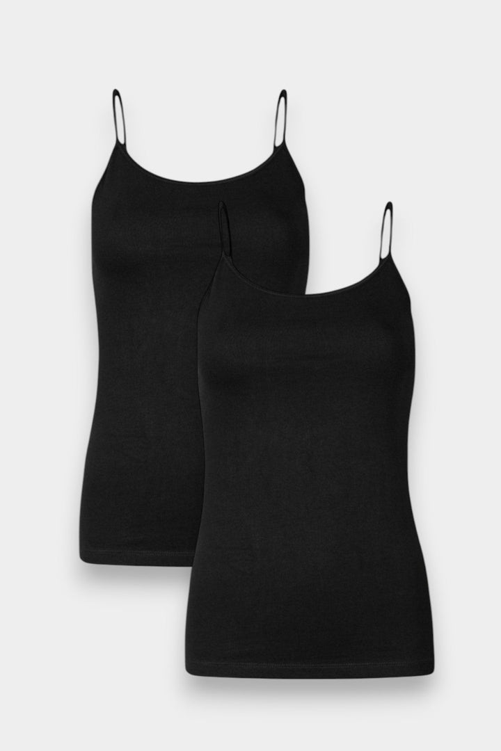 Camisole For Women (Pack of 2) - Black - Savys Retail - 