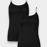 Camisole For Women (Pack of 2) - Black - Savys Retail - 