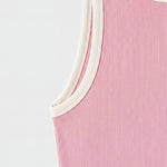Contrast Rib Tank Top - Deep Pink - Savys Retail -
