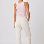Contrast Rib Tank Top - Light Pink - Savys Retail -