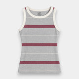 Contrast Rib Tank Top - Line&Grey - Savys Retail -