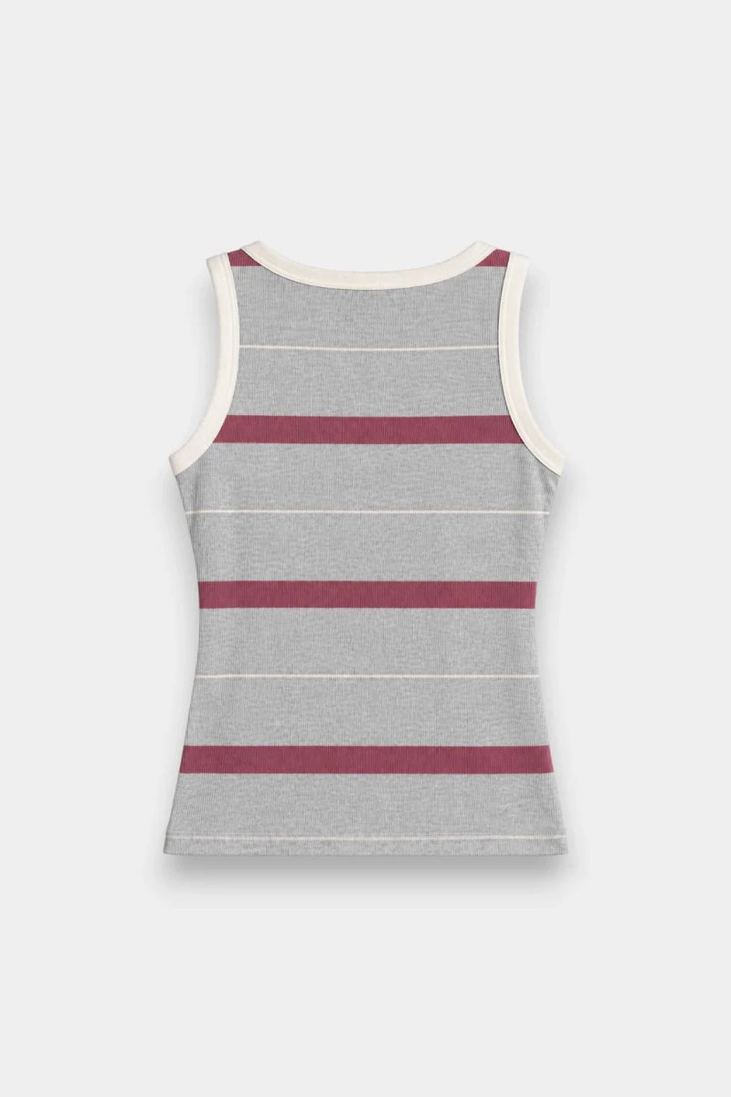 Contrast Rib Tank Top - Line&Grey - Savys Retail -