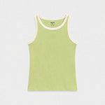 Contrast Rib Tank Top - Olive - Savys Retail -