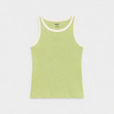Contrast Rib Tank Top - Olive - Savys Retail -
