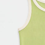 Contrast Rib Tank Top - Olive - Savys Retail -