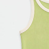 Contrast Rib Tank Top - Olive - Savys Retail -
