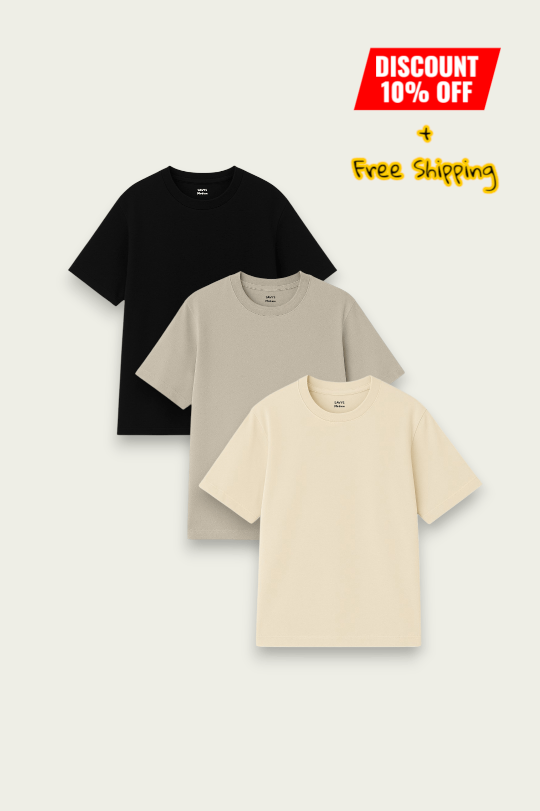 Core Classics – 3 Tee Set - Savys - 