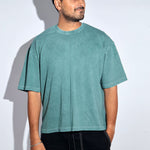 Emerald Acid Washed Oversized Tee - Savys - 