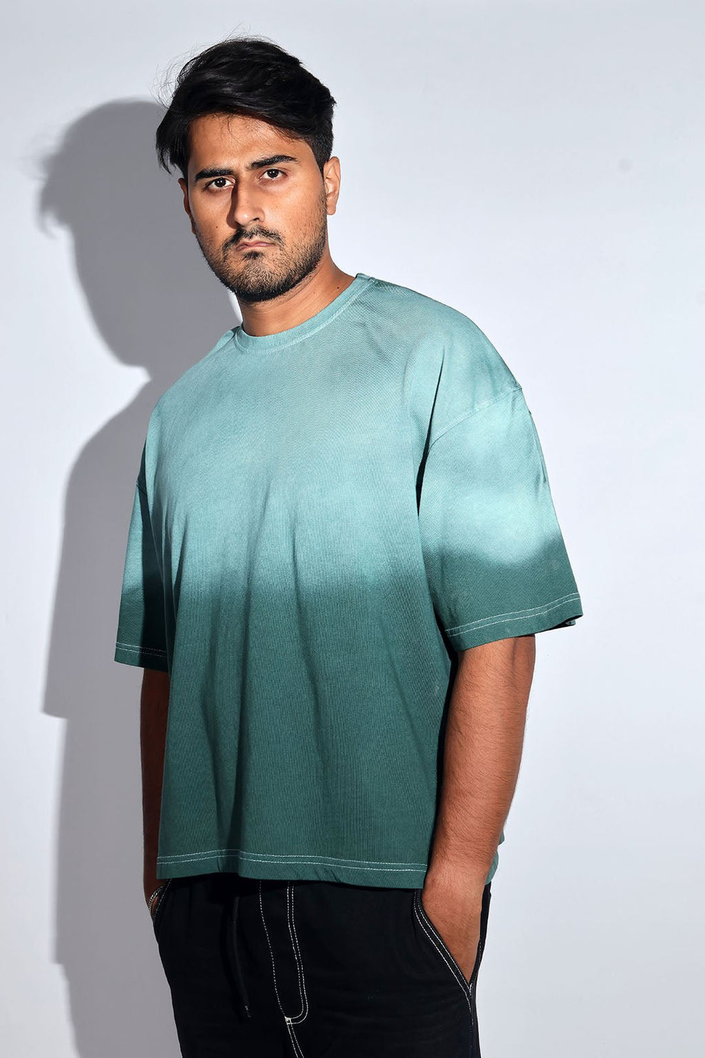 Emerald Sunburn Washed Oversized Tee - Savys - 