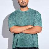 Emerald Thermopol Washed Oversized Tee - Savys - 