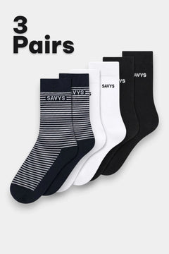 Formal Crew Socks (3 Pairs) – Multi Color Pack - Savys Retail -