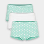 Girls Boxer Innerwear (Pack of 3) - Minty Stars - Savys Retail - 