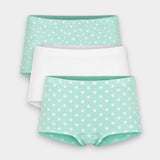 Girls Boxer Innerwear (Pack of 3) - Minty Stars - Savys Retail - 