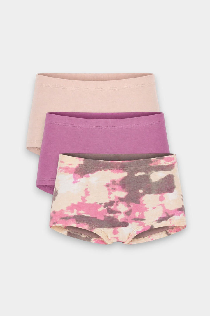 Girls Boxer Innerwear (Pack of 3) - Pink Tie - Dye - Savys Retail - 