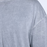 Grey Acid Washed Oversized Tee - Savys - 