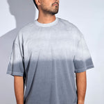 Grey Sunburn Washed Oversized Tee - Savys - 
