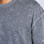 Grey Thermopol Washed Oversized Tee - Savys - 