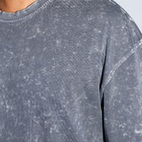 Grey Thermopol Washed Oversized Tee - Savys - 
