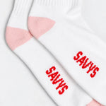 Half Cushioned Retro Check Crew Socks (1 Pair) – Cherry - Savys Retail -