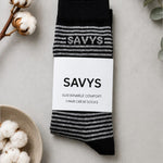Men Classic Stripe Crew Socks (1 Pair) - Savys Retail - 