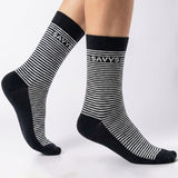 Men Classic Stripe Crew Socks (3 Pair) - Savys Retail -