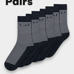 Men Classic Stripe Crew Socks (3 Pair) - Savys Retail - 