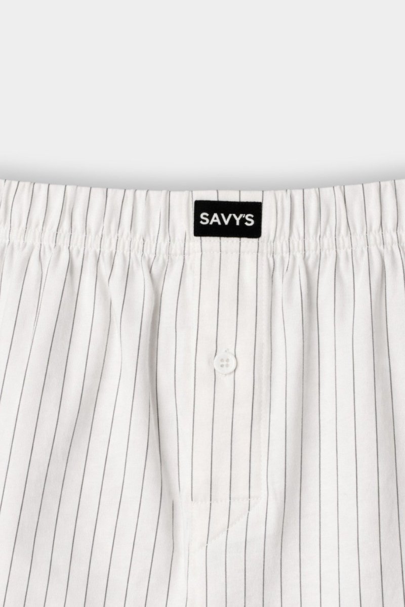 Men Cotton Boxer (Pack of 3) - White Pinstriped - Savys Retail - 