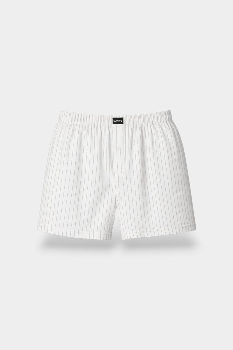 Men Cotton Boxer (Pack of 3) - White Pinstriped - Savys Retail - 